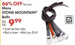 Boscov's Mens STONE MOUNTAIN Belts offer