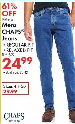 Boscov's Mens CHAPS Jeans offer