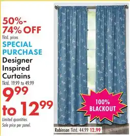 Boscov's Designer Inspired Curtains offer