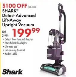 Boscov's SHARK Detect Advanced Lift-Away Upright Vacuum offer