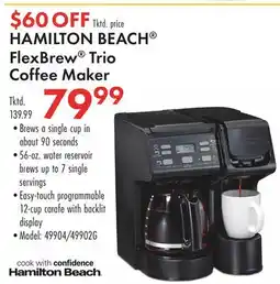 Boscov's HAMILTON BEACH FlexBrew Trio Coffee Maker offer