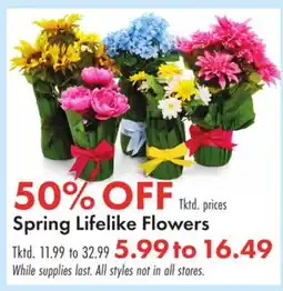 Boscov's Spring Lifelike Flowers offer