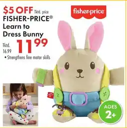 Boscov's FISHER-PRICE Learn to Dress Bunny offer