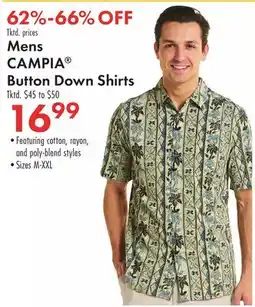 Boscov's Mens CAMPIA Button Down Shirts offer