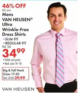 Boscov's Mens VAN HEUSEN Ultra Wrinkle-Free Dress Shirts offer