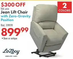 Boscov's Jean Lift Chair with Zero-Gravity Position offer
