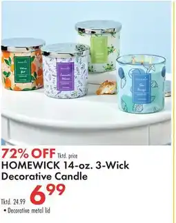 Boscov's HOMEWICK 14-oz. 3-Wick Decorative Candle offer