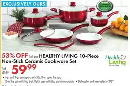 Boscov's HEALTHY LIVING 10-Piece Non-Stick Ceramic Cookware Set offer