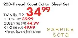 Boscov's 220-Thread Count Cotton Sheet Set offer