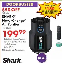 Boscov's SHARK NeverChange Air Purifi offer