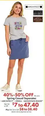 Boscov's Spring Casual Separates offer