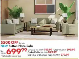 Boscov's Sutton Place Sofa offer