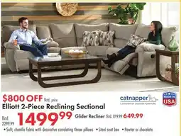 Boscov's Elliott 2-Piece Reclining Sectional offer