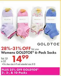 Boscov's Womens GOLDTOE 6-Pack Socks offer