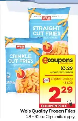 Weis Markets Weis Quality Frozen Fries offer