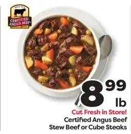 Weis Markets Certified Angus Beef Stew Beef or Cube Steaks offer