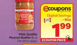 Weis Markets Weis Quality Peanut Butter offer