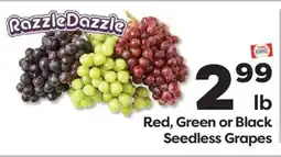 Weis Markets Red, Green or Black Seedless Grapes offer
