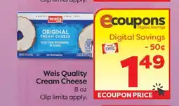 Weis Markets Weis Quality Cream Cheese offer