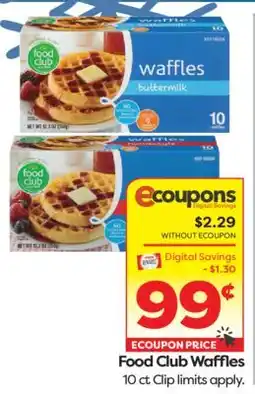 Weis Markets Food Club Waffles offer