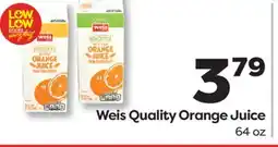 Weis Markets Weis Quality Orange Juice offer