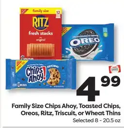 Weis Markets Family Size Chips Ahoy, Toasted Chips, Oreos, Ritz, Triscuit, or Wheat Thins offer