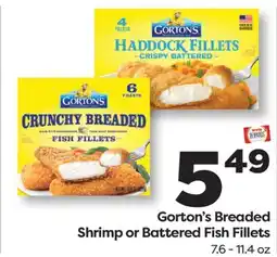 Weis Markets Gorton's Breaded Shrimp or Battered Fish Fillets offer