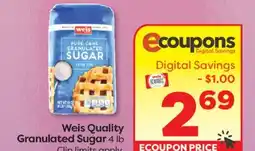 Weis Markets Weis Quality Granulated Sugar offer