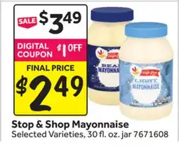 Stop&Shop Stop & Shop Mayonnaise offer