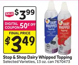 Stop&Shop Stop & Shop Dairy Whipped Topping offer