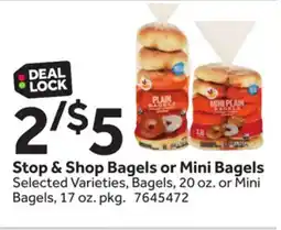 Stop&Shop Stop & Shop Bagels or Mini Bagels offer