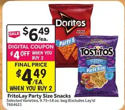 Stop&Shop FritoLay Party Size Snacks offer