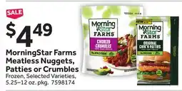 Stop&Shop MorningStar Farms Meatless Nuggets, Patties or Crumbles offer