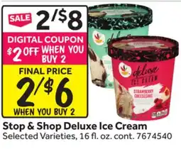 Stop&Shop Stop & Shop Deluxe Ice Cream offer