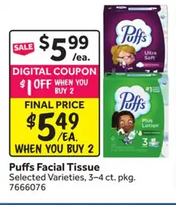 Stop&Shop Puffs Facial Tissue offer