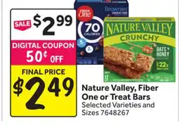 Stop&Shop Nature Valley, Fiber One or Treat Bars offer