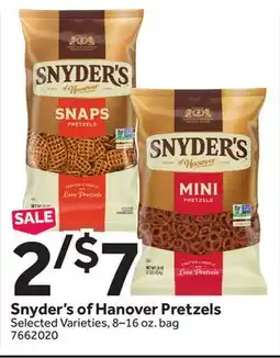 Stop&Shop Snyder's of Hanover Pretzels offer