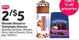 Stop&Shop Wonder Bread or Tastykake Donuts offer