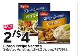 Stop&Shop Lipton Recipe Secrets offer