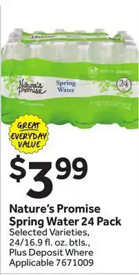 Stop&Shop Nature's Promise Spring Water offer