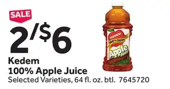 Stop&Shop Kedem 100% Apple Juice offer