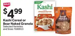 Stop&Shop Kashi Cereal or Bear Naked Granola offer