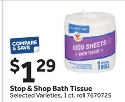 Stop&Shop Stop & Shop Bath Tissue offer
