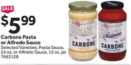 Stop&Shop Carbone Pasta or Alfredo Sauce offer