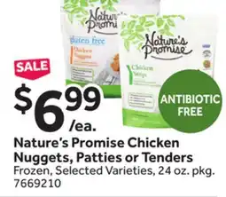 Stop&Shop Nature's Promise Chicken Nuggets, Patties or Tenders offer