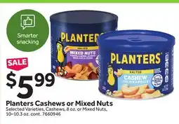 Stop&Shop Planters Cashews or Mixed Nuts offer