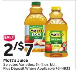 Stop&Shop Mott's Juice offer