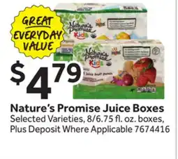Stop&Shop Nature's Promise Juice Boxes offer