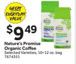 Stop&Shop Nature's Promise Organic Coffee offer