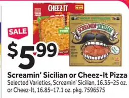 Stop&Shop Screamin' Sicilian or Cheez-It Pizza offer